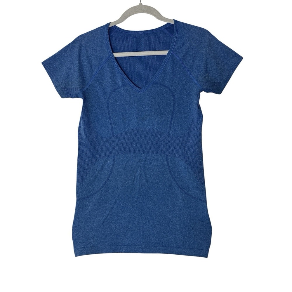 Lululemon Women's Swiftly Run Tech Short Sleeve Shirt Top Women's Size 8 Blue‎
